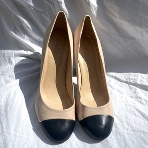 J Crew Etta Leather Cap Toe Pumps Made in Italy